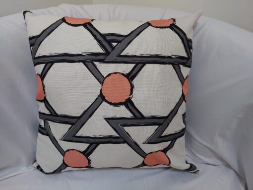 White Peachy Circle Abstract